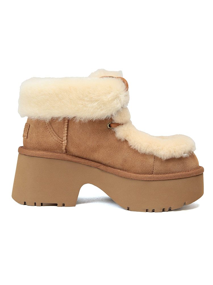 UGG アグ スエード ボア レースアップ ショートブーツEsmee Lace Up KIN-KAAI_COM
