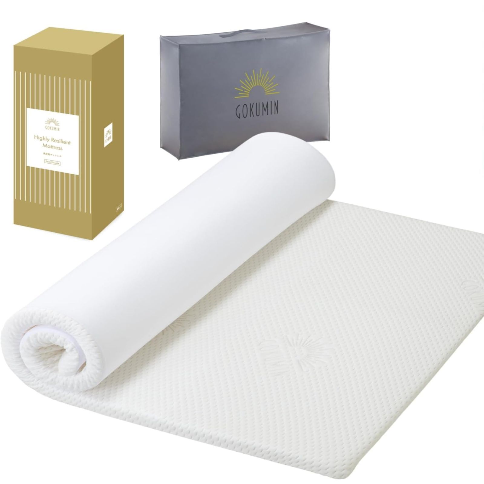 マットレス 高反発マットレス 厚さ4cm 硬め 180N 耐圧分散 消臭 抗菌 ウレタン 高密度32D ベッドマット 敷布団 高反発 眠 ホワイト ダブル 長さ195cm