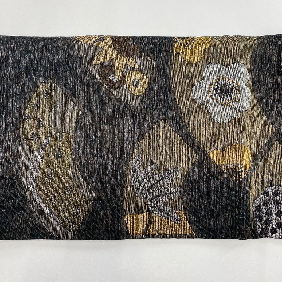 袋帯 美品 逸品 誉田屋源兵衛 落款 扇面 松竹梅 金銀糸 墨色 六通 正絹