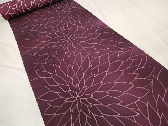 限定SALE，得価 平和屋着物▼小紋　反物　着尺　孔雀羽根花文　暈し染め　逸品　未使用　DAAW2045zy