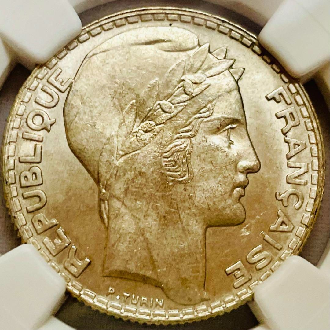 最終価格【モダン】1932 フランス 10フラン MS 63 NGC認証 美品 マリアンヌ フランス 10フラン 銀貨】1932 NGC MS63 - メルカリ
