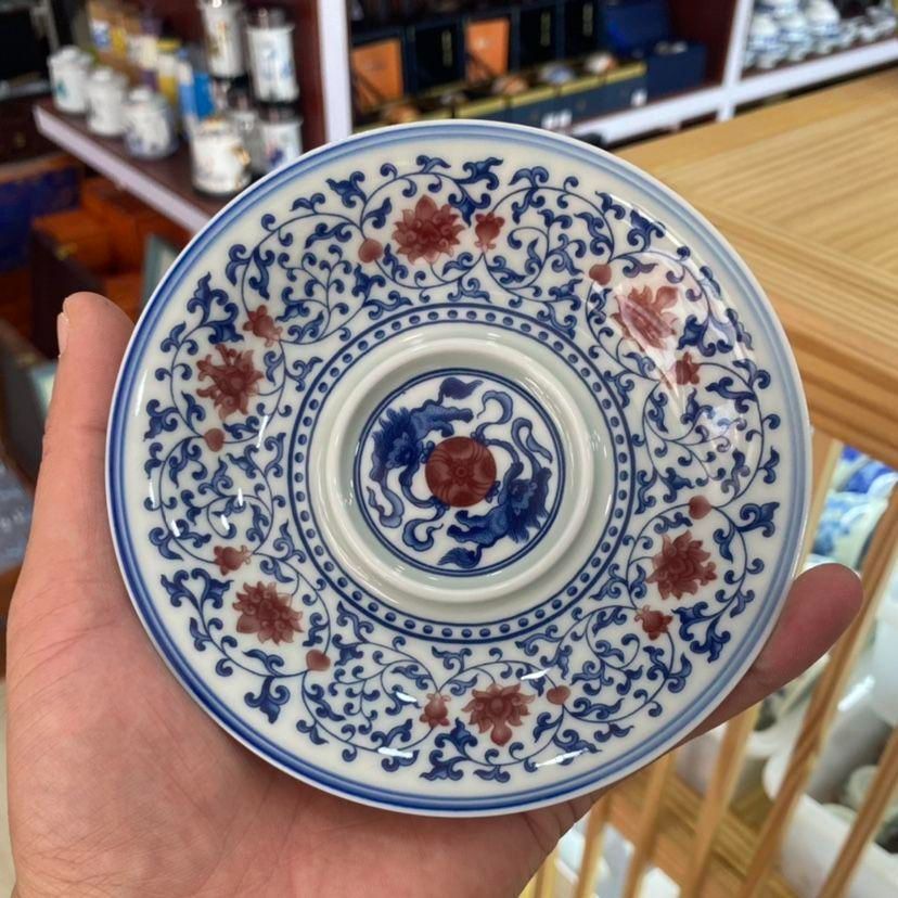 景徳鎮 青花釉里紅三才蓋碗 茶碗 煎茶器 未使用品 景徳鎮 青花釉里紅三才蓋碗 茶碗 煎茶器 未使用品 - メルカリ