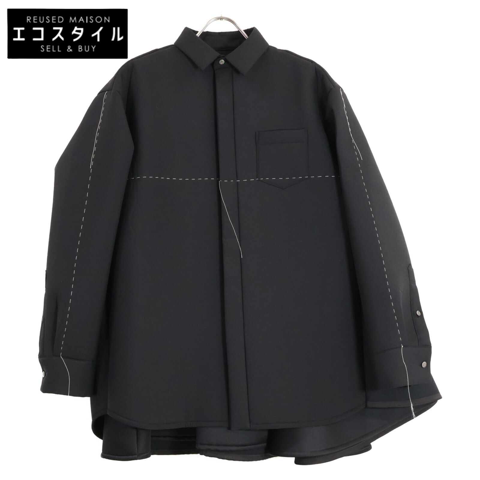 sacai サカイ 23AW 23-07024 ﾌﾞﾗｯｸ Suiting Bonding Dress|ｽｰﾁﾝｸﾞ ﾎﾞﾝﾃﾞｨﾝｸﾞ ﾄﾞﾚｽｼﾞｬｹｯﾄ 1