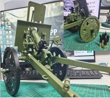 1/6スケール、手作 九二式歩兵砲 模型