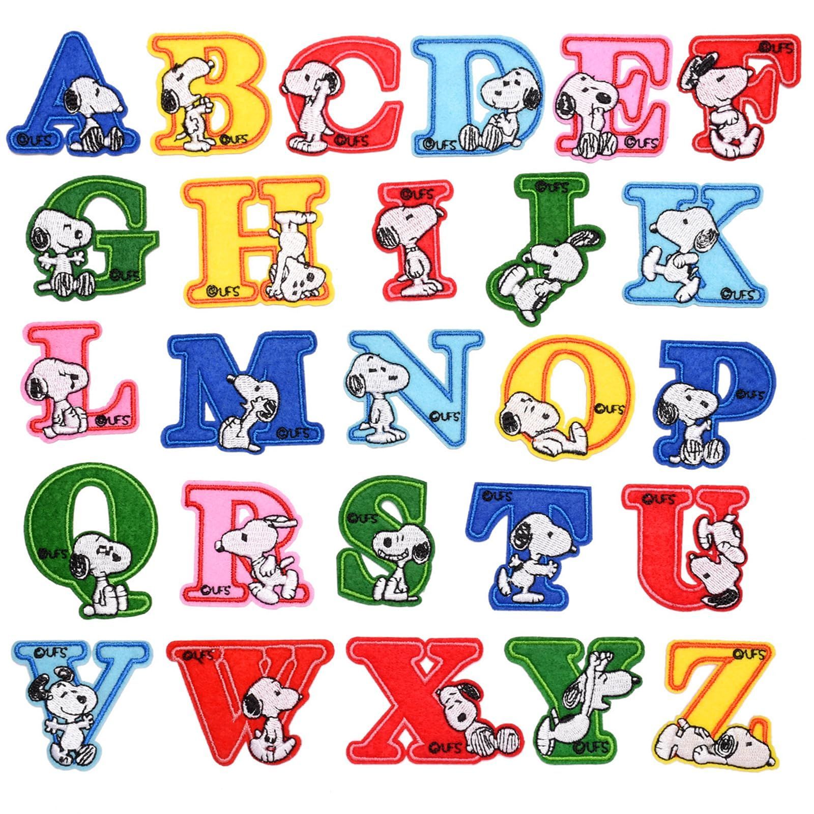 リバティ生地 アルファベットイニシャルワッペン 【39】丸文字