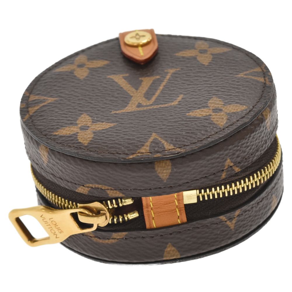 LOUIS VUITTON ルイヴィトン モノグラム ラウンドケース 小物入れ M68524 コインケース ブラウン