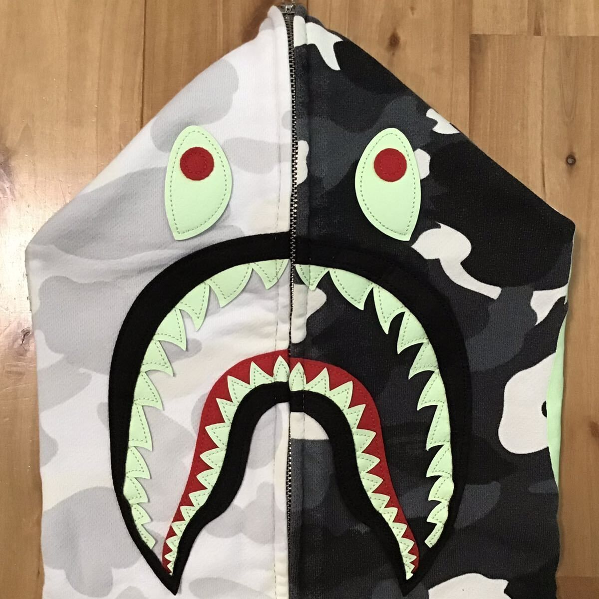 ☆蓄光☆ City camo シャーク パーカー Lサイズ shark full zip hoodie