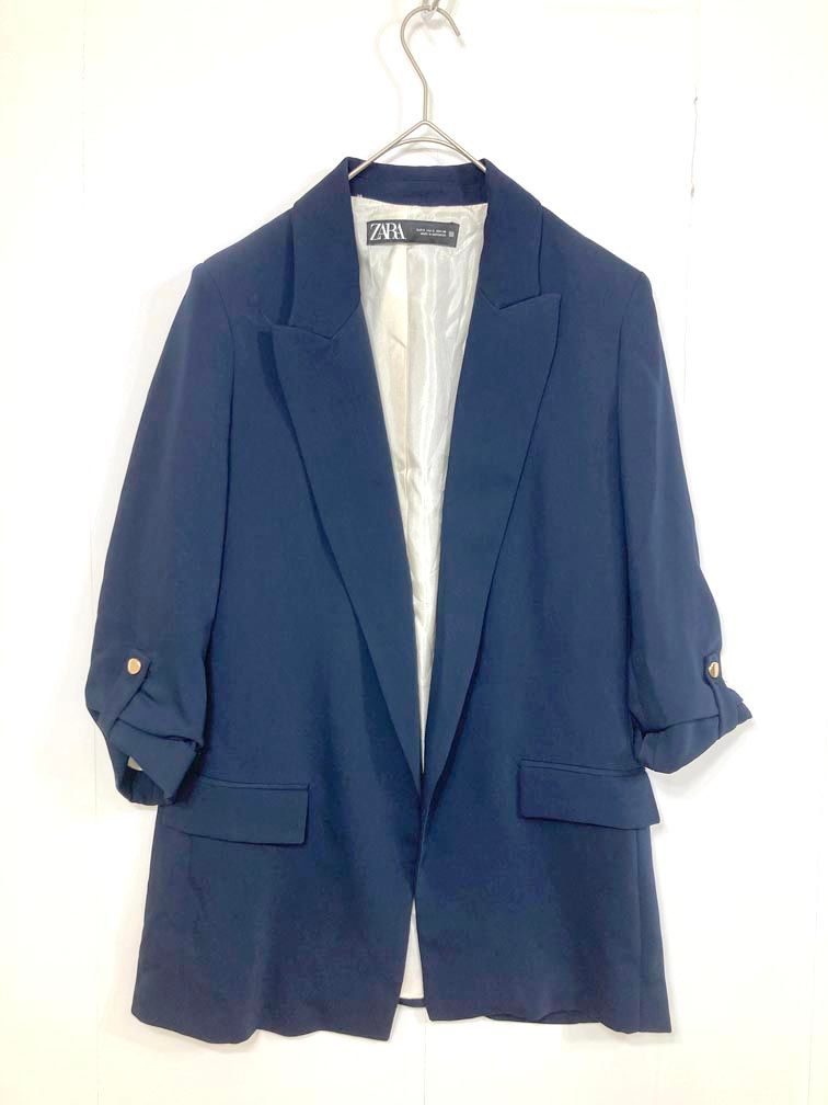 元町zelal　ゼラール　ダウンジャケット　女優襟　フード　2way　LLサイズ ZARA ザラ 2140/666/401 ロールアップデザイン ブレザー