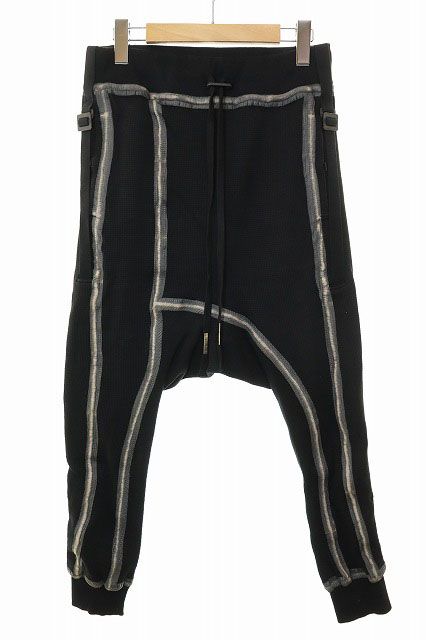 ボリスビジャンサベリ BORIS BIDJAN SABERI DROP CROTCH PANTS LONGJOHN2.2 BLACK M ST-F0406C ドロップクロッチパンツ ロングジョン ブラック ブランド古着ベクトル ● 250519