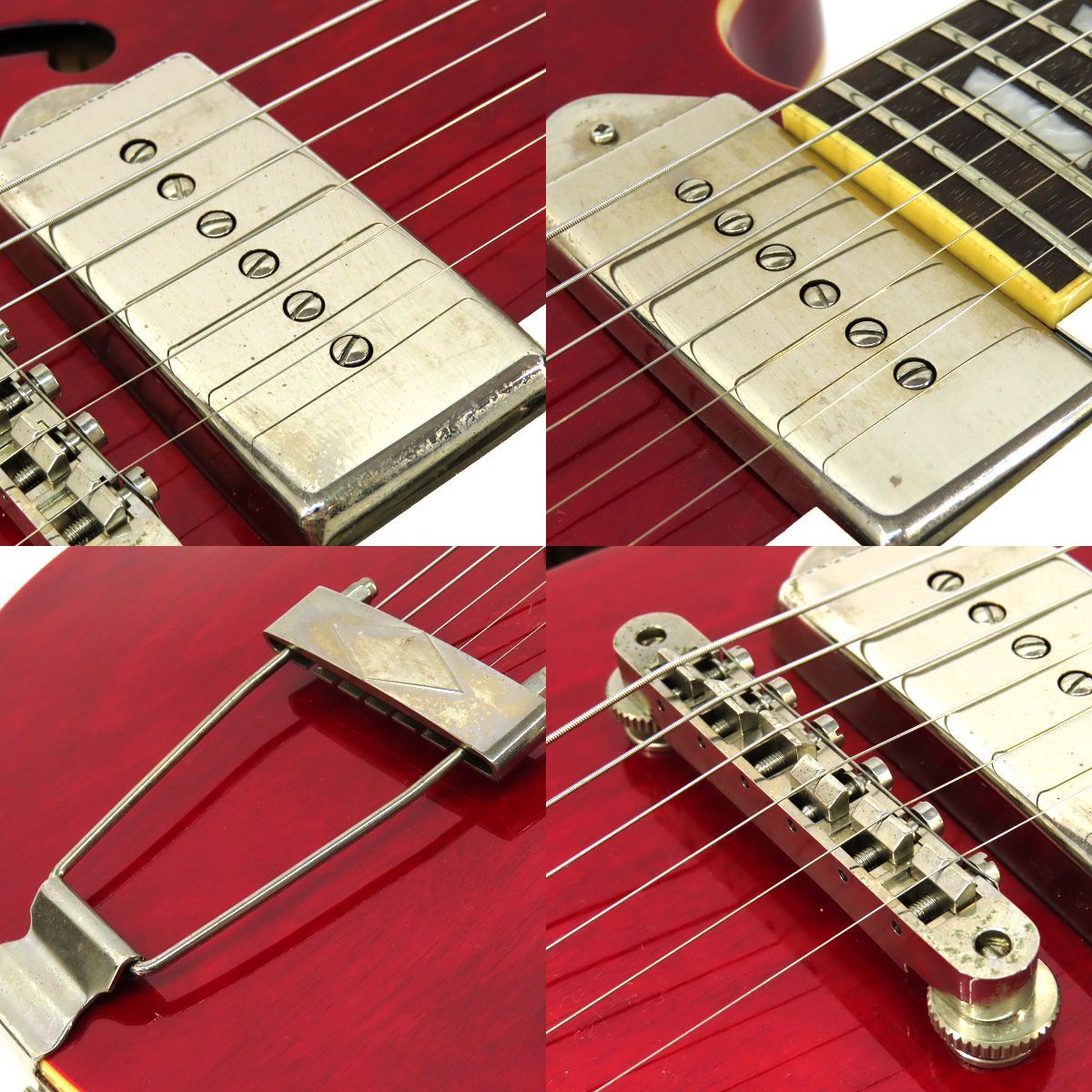 Epiphone セミアコースティックギター レッド ケース付き