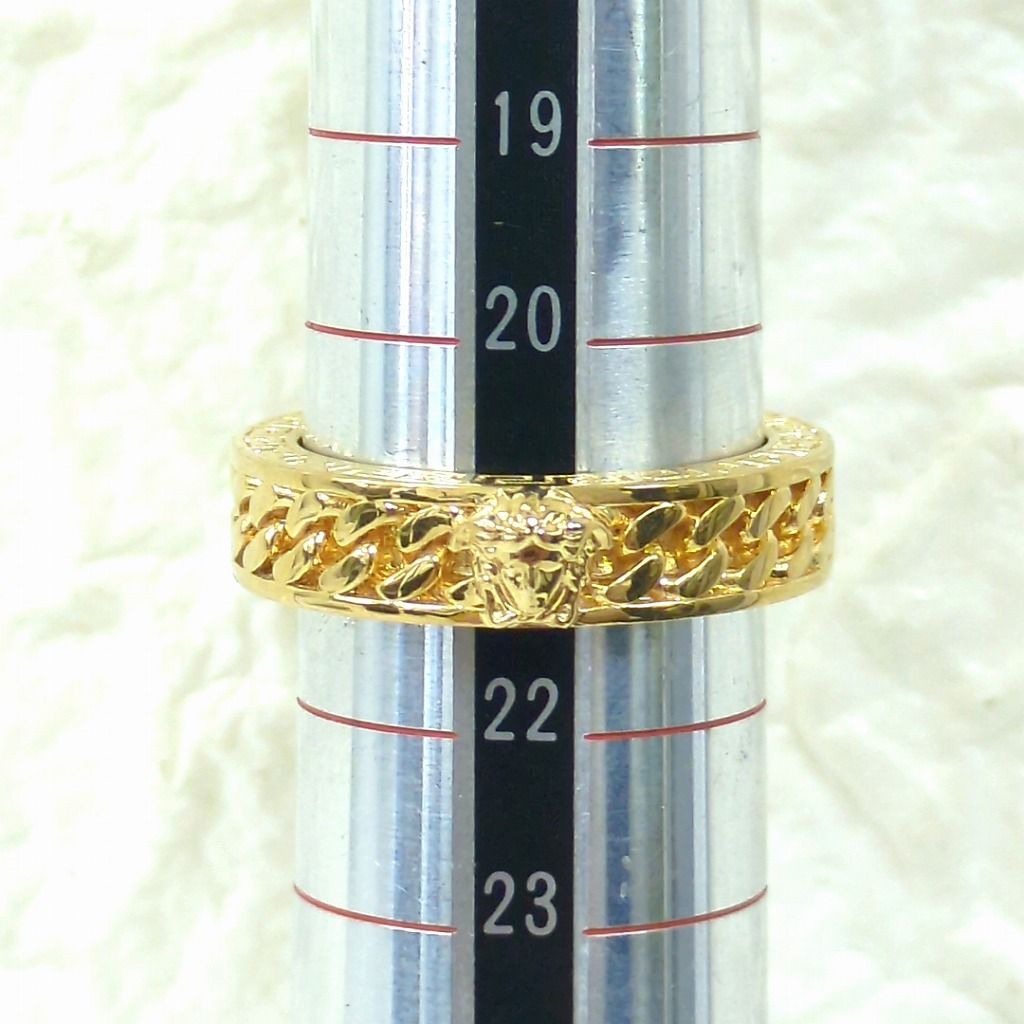 VERSACE ヴェルサーチ リング メデューサ ゴールドカラー　約21号 VERSACE ヴェルサーチ リング メデューサ ゴールドカラー 約21号