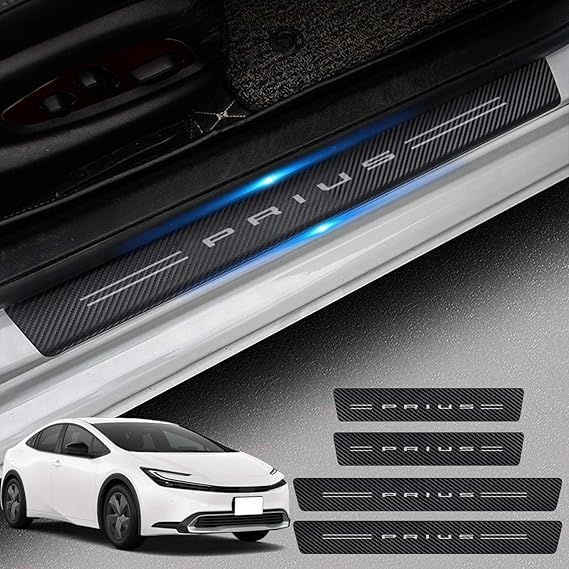  HUDIY（フーディ）プリウス サイドステップガード PRIUS ZVW60 ZVW65 MXWH60 MXWH65 (2023年1月～現行) スカッフプレート サイドステップガード内装 フロント・リアセット サイドステップガード ステッ 応募券