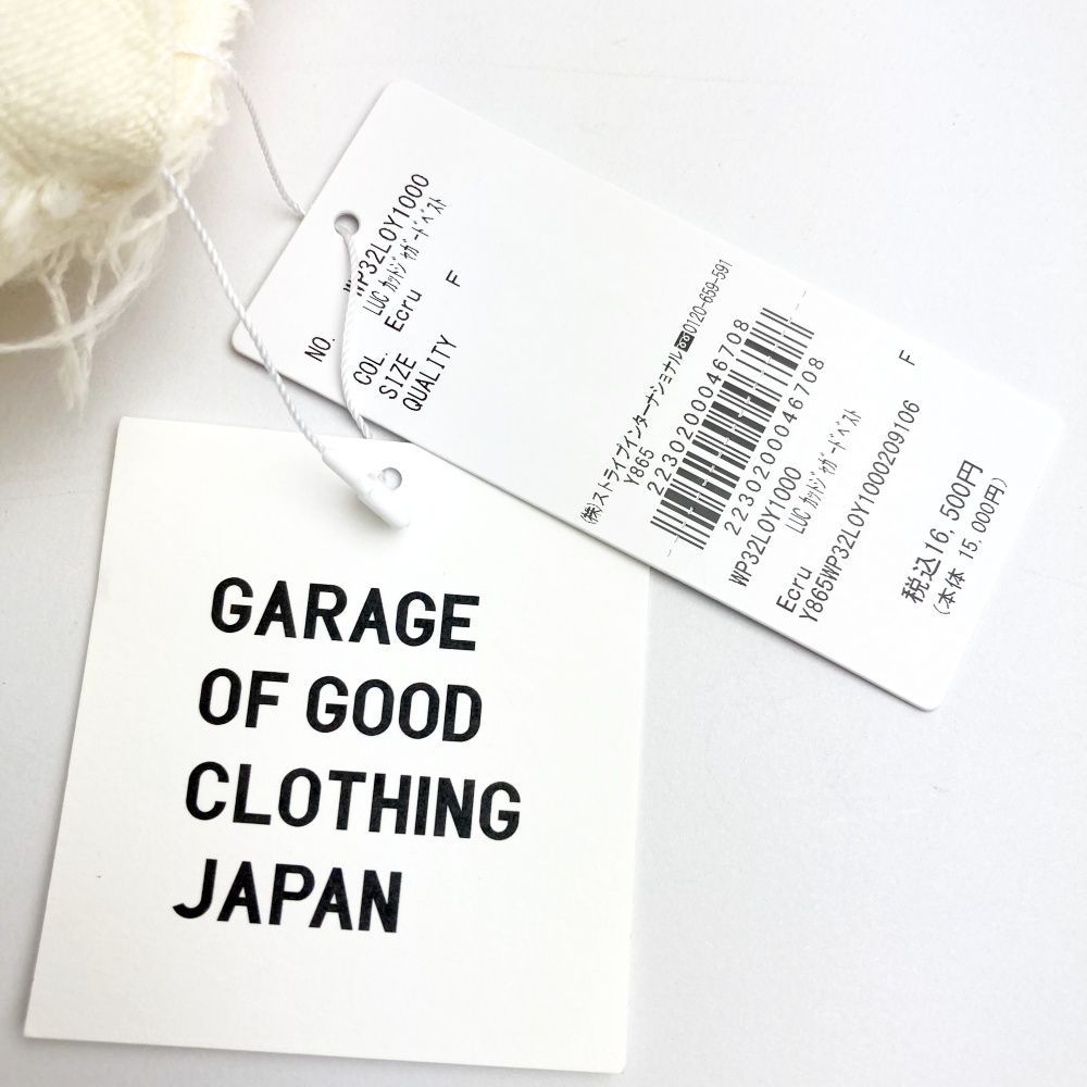 rm)  GARAGE OF GOOD CLOTHING ガレージ オブ グッド クロージング カットジャガードベスト 未使用品