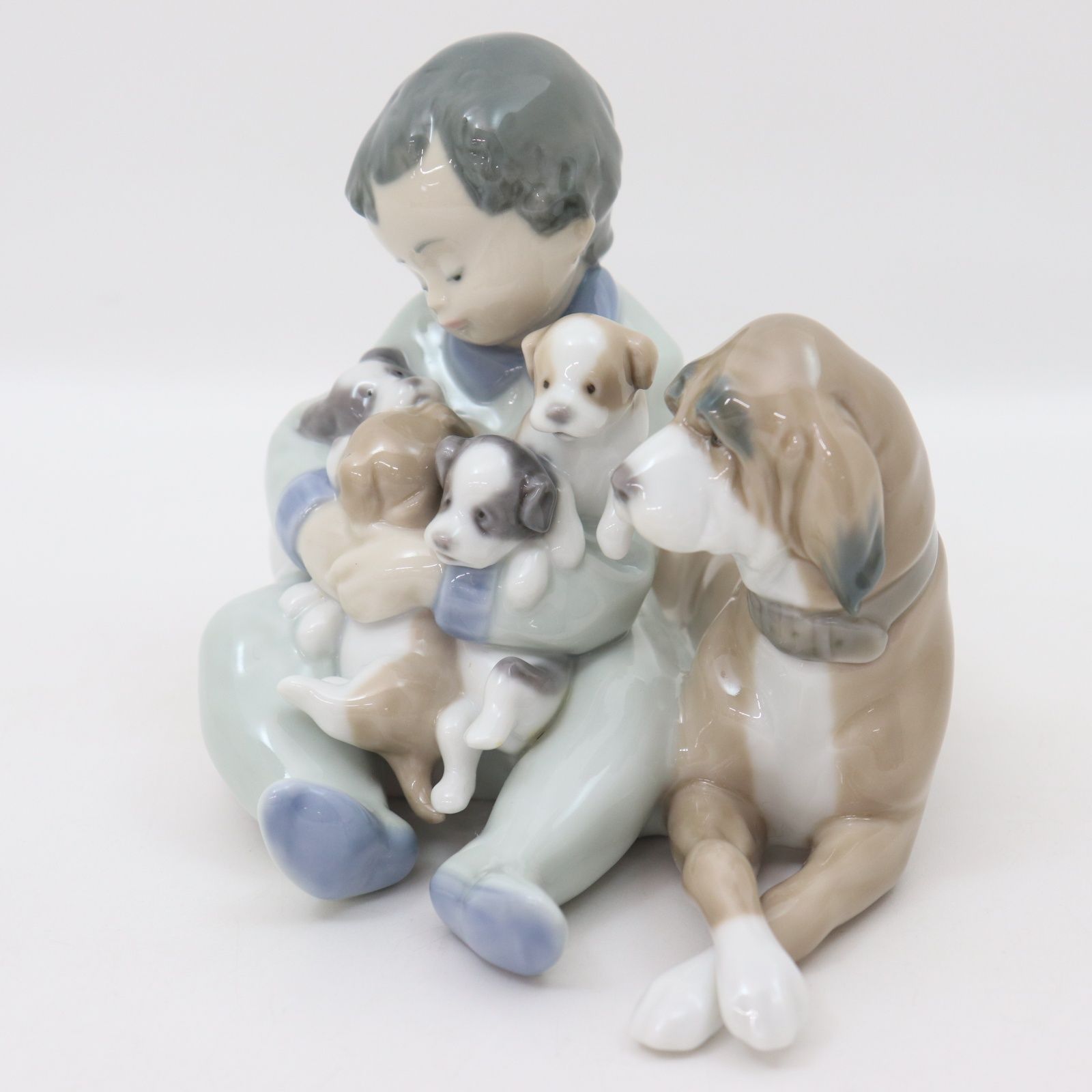 リアドロ　5735 子供と犬の陶器フィギュア リアドロ 5735 子供と犬の陶器フィギュア