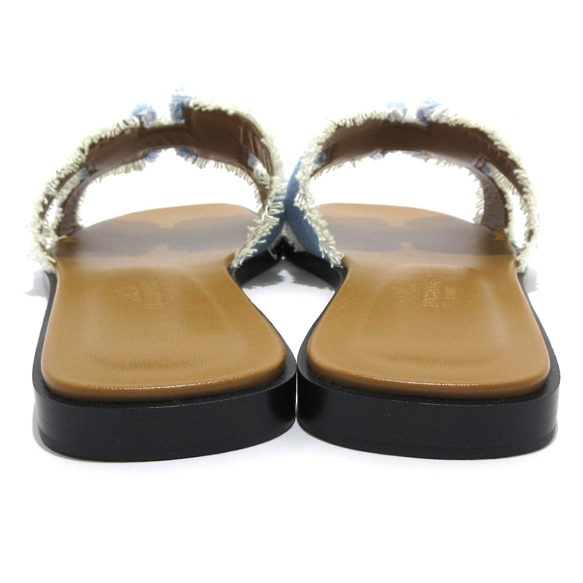 美品】エルメスオランサンダル ブラック 36 ケイ エルメス サンダル