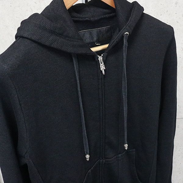 クロムハーツプラスパッチ/ダガージップ/ジップパーカー/S/コットン/グレー 520様クロムハーツプラスパッチ/ダガージップ/ジップパーカー/S/コットン