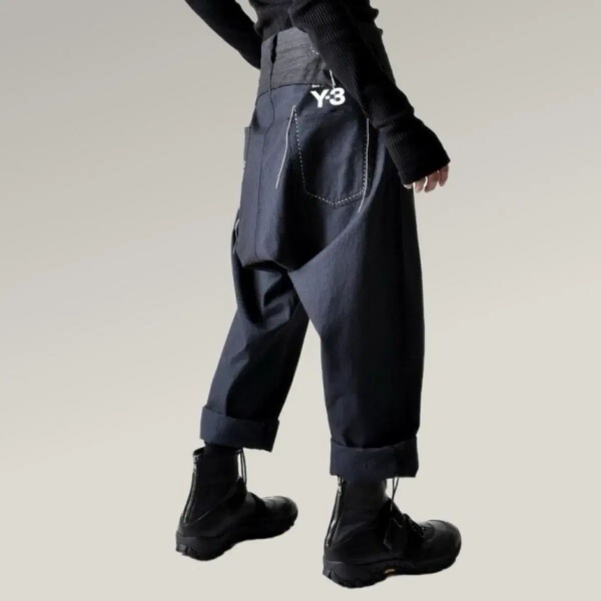【雷市場（ポンジャン）商品韓国直送】 Y ー 3 Yohji Yamamoto(ヨウジ ヤマモト) H ボーン パンツ ネイビー XS S M