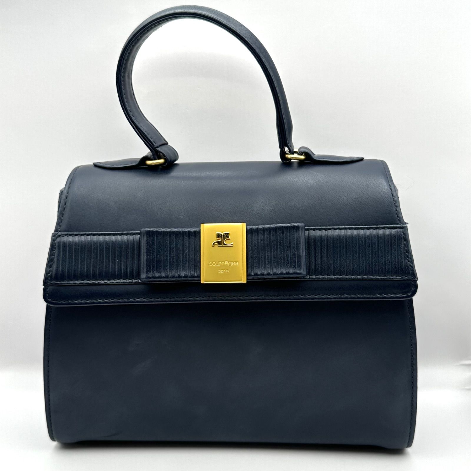 美品】courreges クレージュ 2way ハンドバッグ ショルダーバッグ 