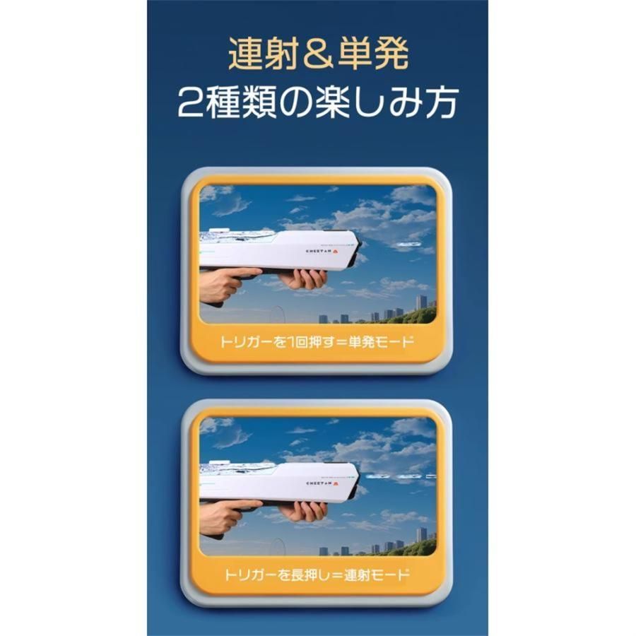 水鉄砲電動ウォーターガン自動吸水夏強力加圧12m500mah大容量電池飛距離連射高圧最強水遊びピストル子供誕生日プレゼン