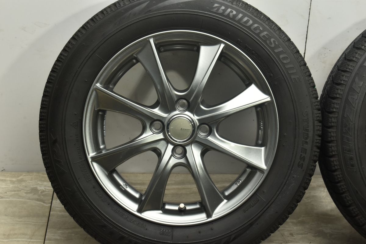 【良好品】LEBEN 15in 5.5J +45 PCD100 ブリヂストン ブリザック VRX 175/65R15 アクア フィールダー ヴィッツ フィット スイフト 即納可