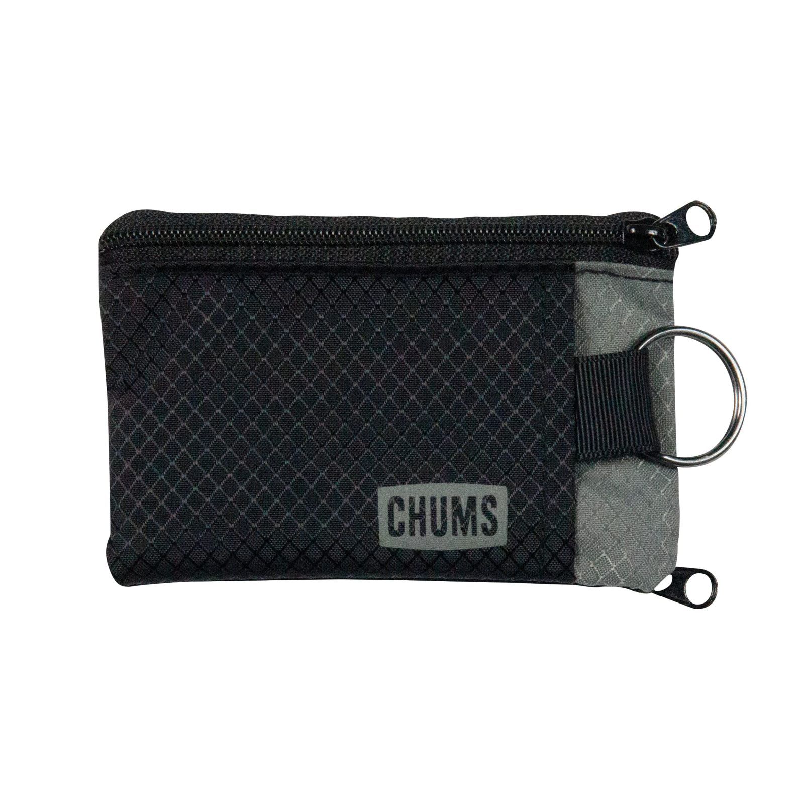 【特価商品】サーフショーツ財布 - 軽量ジッパーミニマリスト財布 クリアIDウィンドウ付き Chums - 防水性とキーリング付き