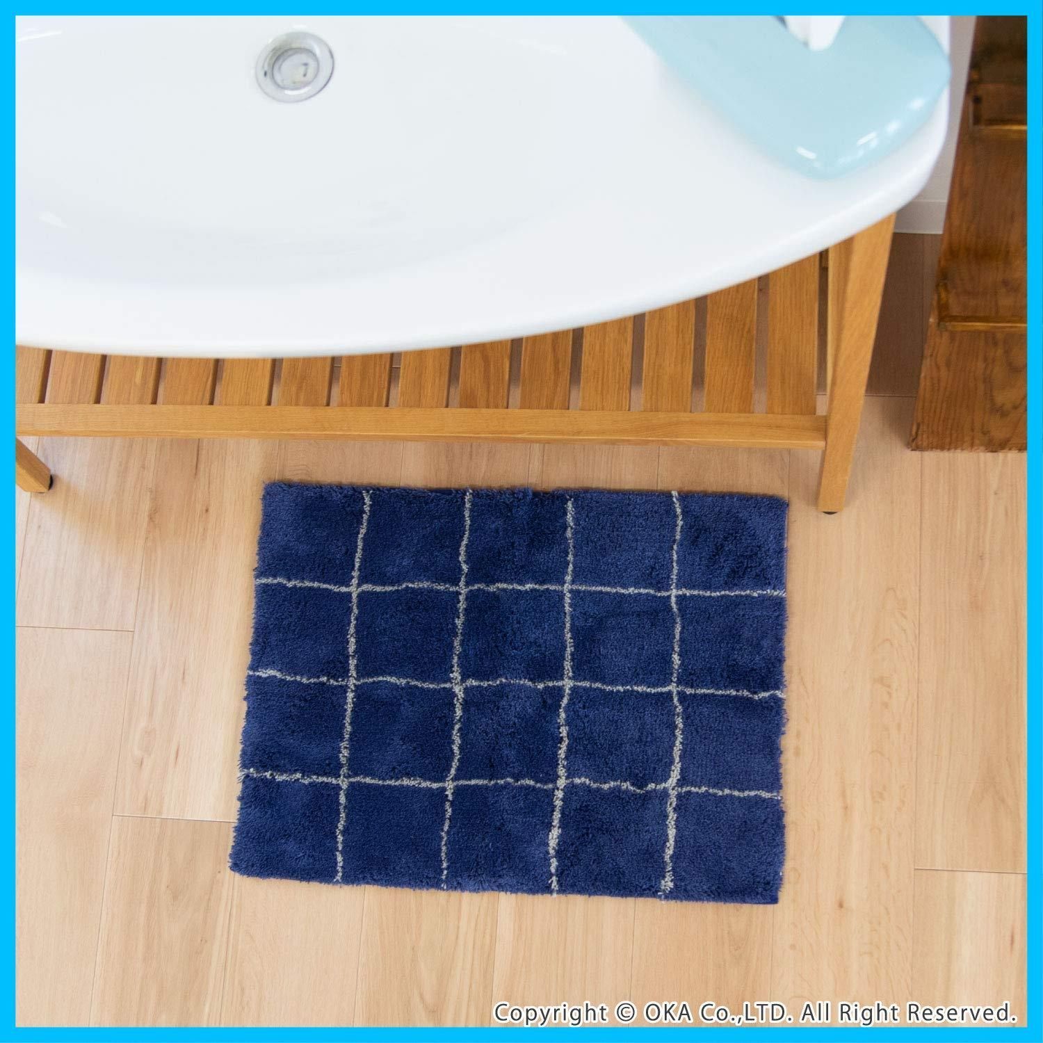 在庫処分 オカ OKA 浴室足ふきマット グレー 約45cm×60cm 乾度 SKLAD-KIRPICHA_RU