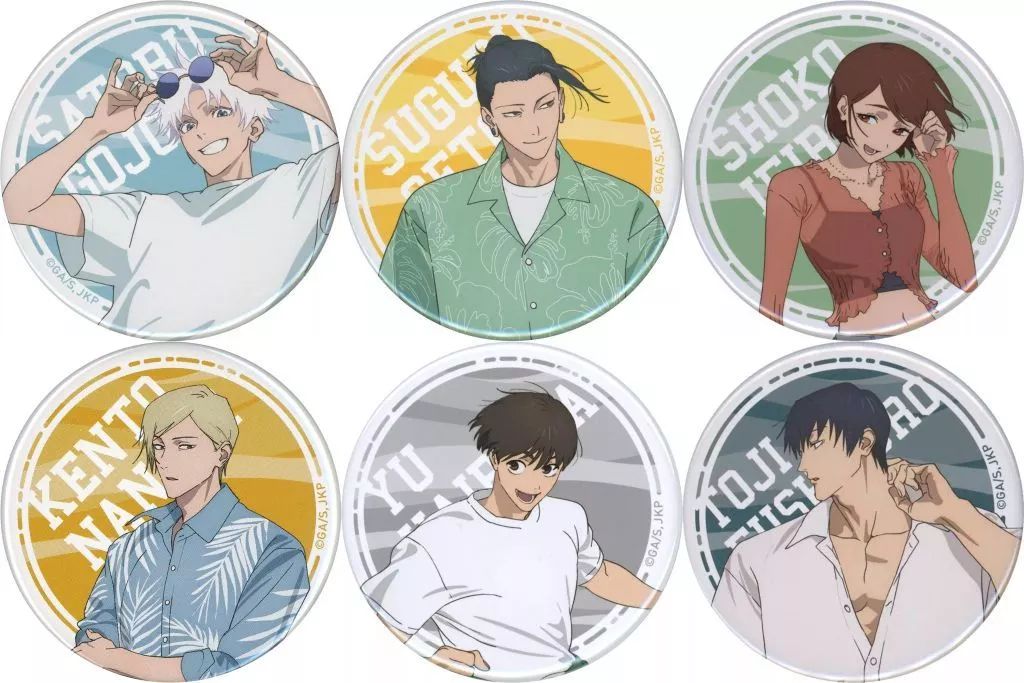 中古】バッジ・ビンズ 全6種セット 「呪術廻戦カフェ2024 懐玉・玉折