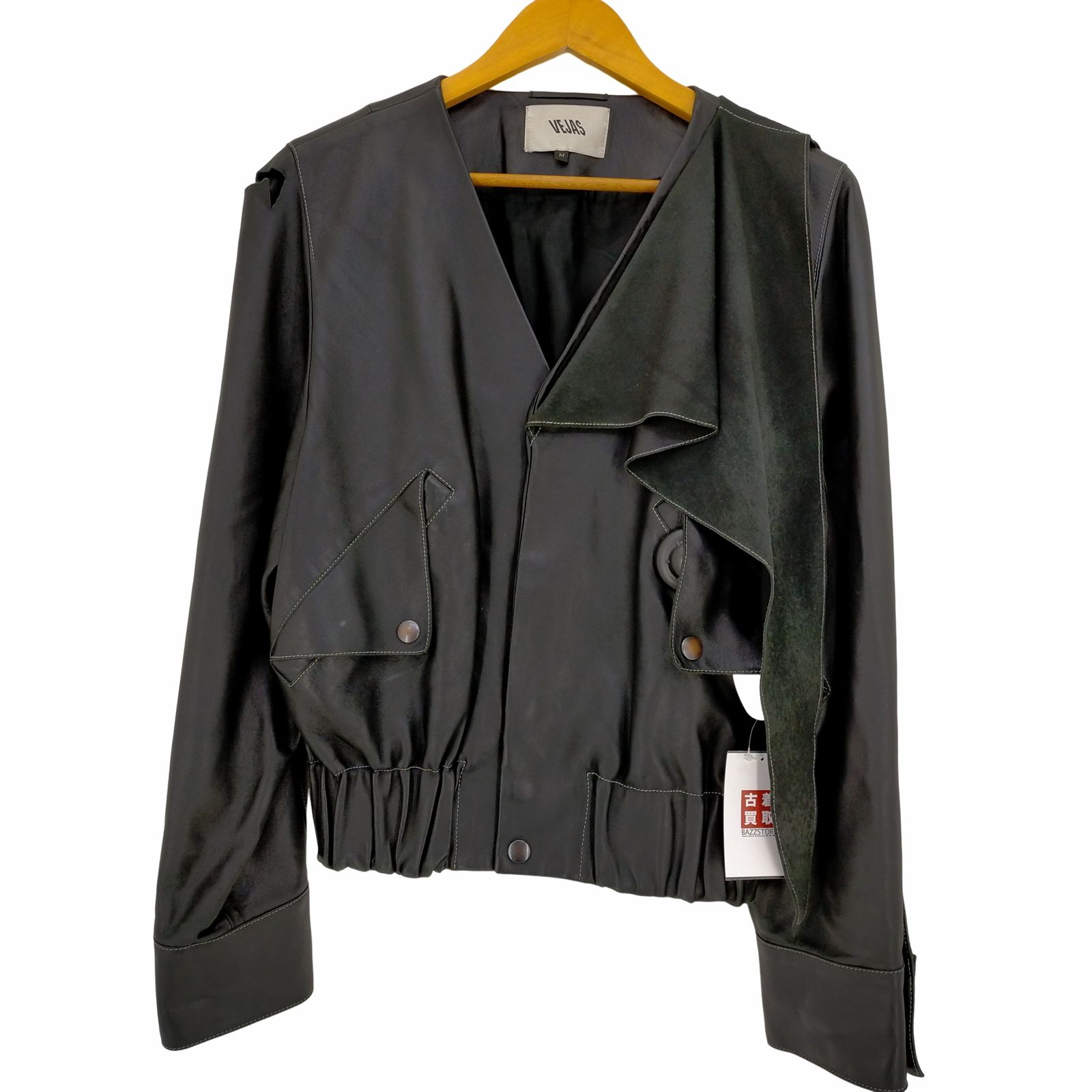 ベジャス VEJAS Handkerchief Necktie Leather Bomber Jacket  