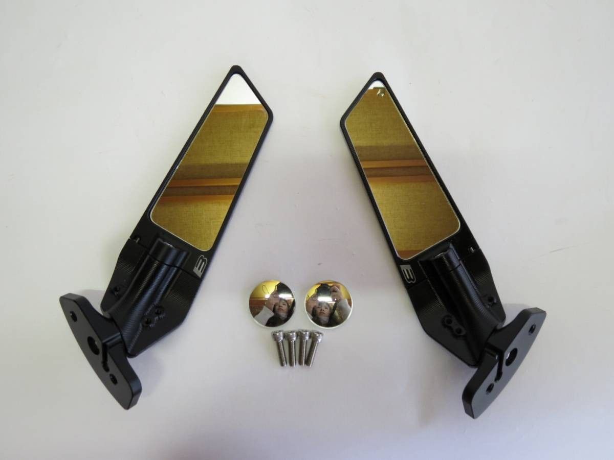 gsx250r gsx-250r 2017～ バックミラー 角度調整可 CNC アルミ削りだし 黒