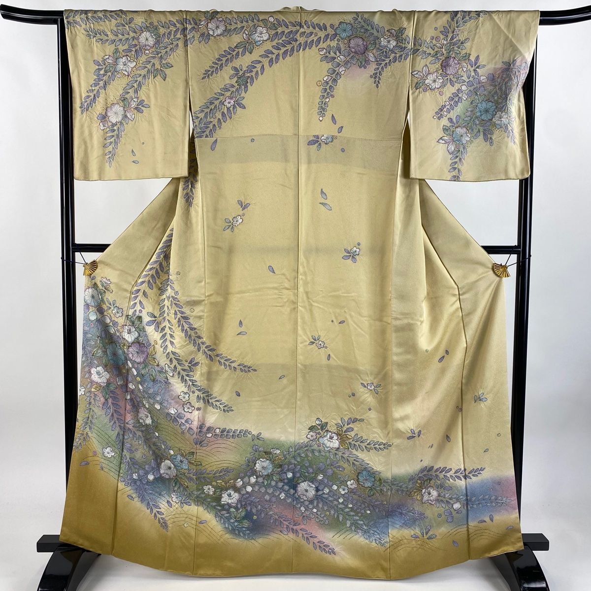 平和屋着物○訪問着 作家物 いとう類 手描き 草花文 暈し染め 正絹