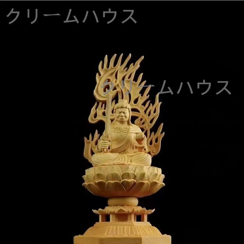 桧木精密彫刻版 不動明王像｜天然檜材使用・高さ28cm 楽天市場】【楽天スーパーSALE】仏像 不動明王 不動明王像 檜木