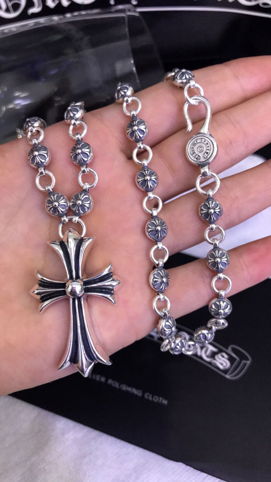 クロムハーツ Chrome Hearts 十字 ネックレス えんけいチェーン 新品