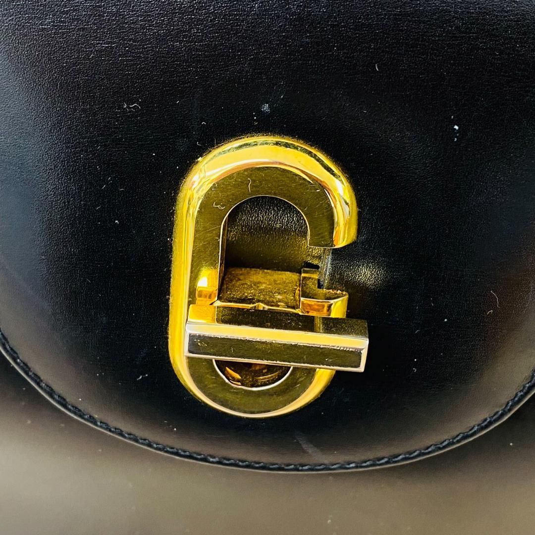 GUCCI ハンドバッグ　Gロゴ　ターンロック　レザー　オールドグッチ GUCCI オールドグッチ Gロゴ ターンロック レザー ハンドバッグ