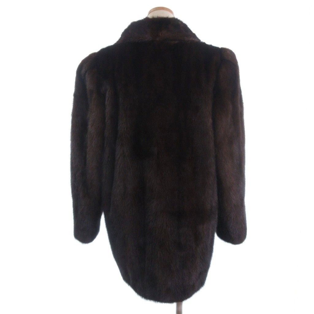 サガミンク SAGA MINK 銀サガ DESIGND BY KOU ミンクコート ダークミンク ブラウン系 11 L位 ECT 毛皮 ファーコート ジャケット アウター レディース