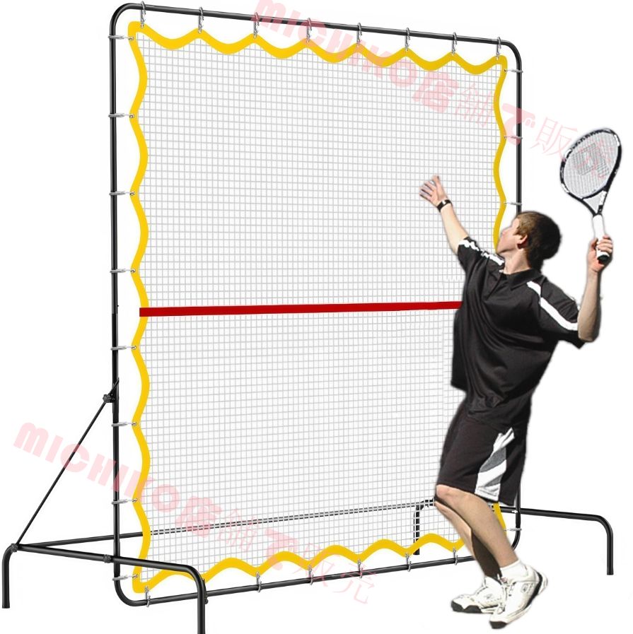 リバウンドネット テニス トレーニングネット 2m×2m バウンスバックネット 壁打ち テニス 練習用 コンパクト 簡単組み立て 持ち運びに便利 ラケットスポーツのトレーニングと練習に最適 コート裏庭 屋内屋外用