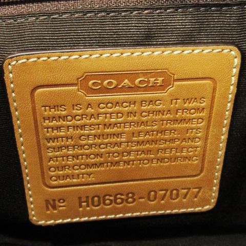 コーチ COACH ハンドバッグ ワンハンドル マルチway ショルダーバッグ キャンバス 切替 レザー チャーム付き シグネチャー 茶 ブラウン 07077 /CK7 ■GY18