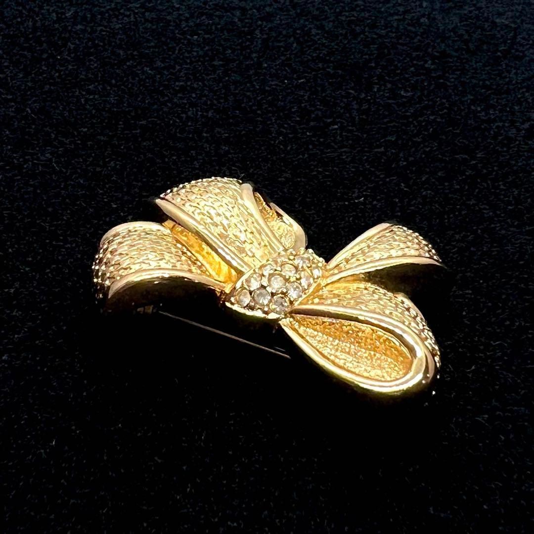 美品☆Christian Dior クリスチャン ディオール ブローチ リボン