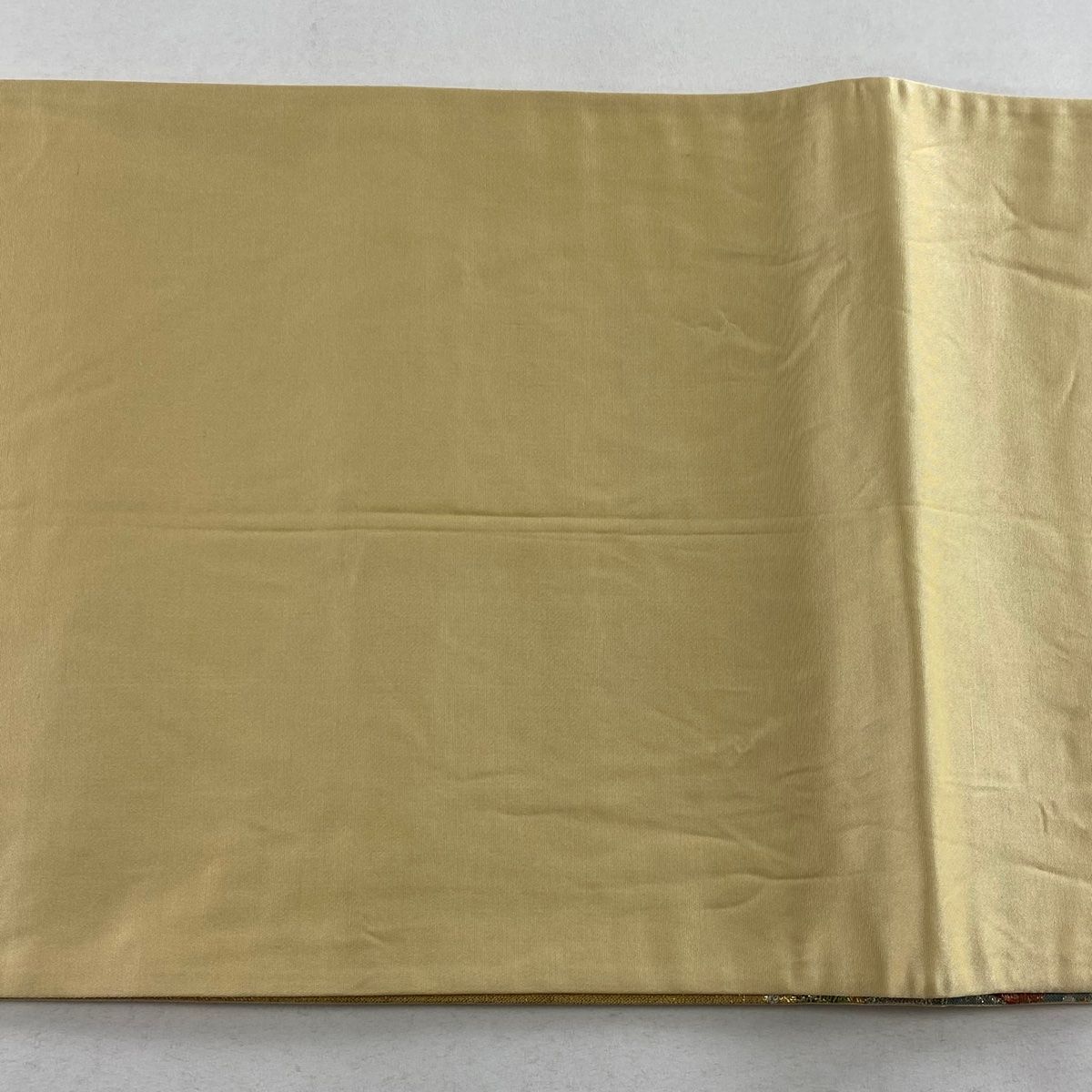 408my37◆華やか！更紗彩映 袋帯 花唐草 金銀糸◆美品 袋帯 美品 秀品 華文 花唐草 金銀糸 箔 ベージュ 六通 正絹
