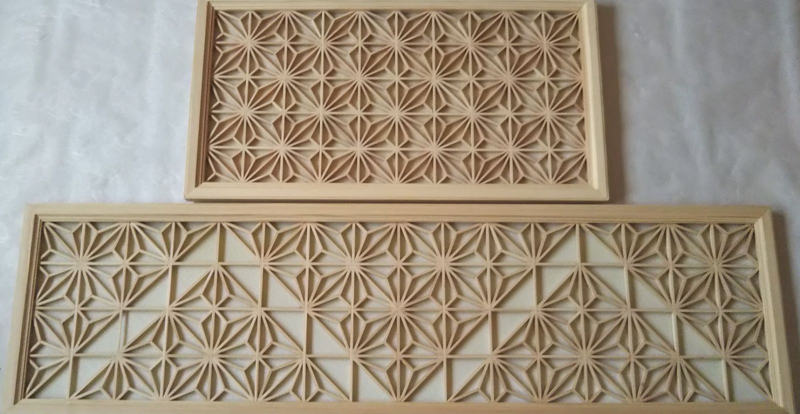 85 麻の葉組子 吹き抜け カラーアクリル板入り3枚一組 【公式通販】