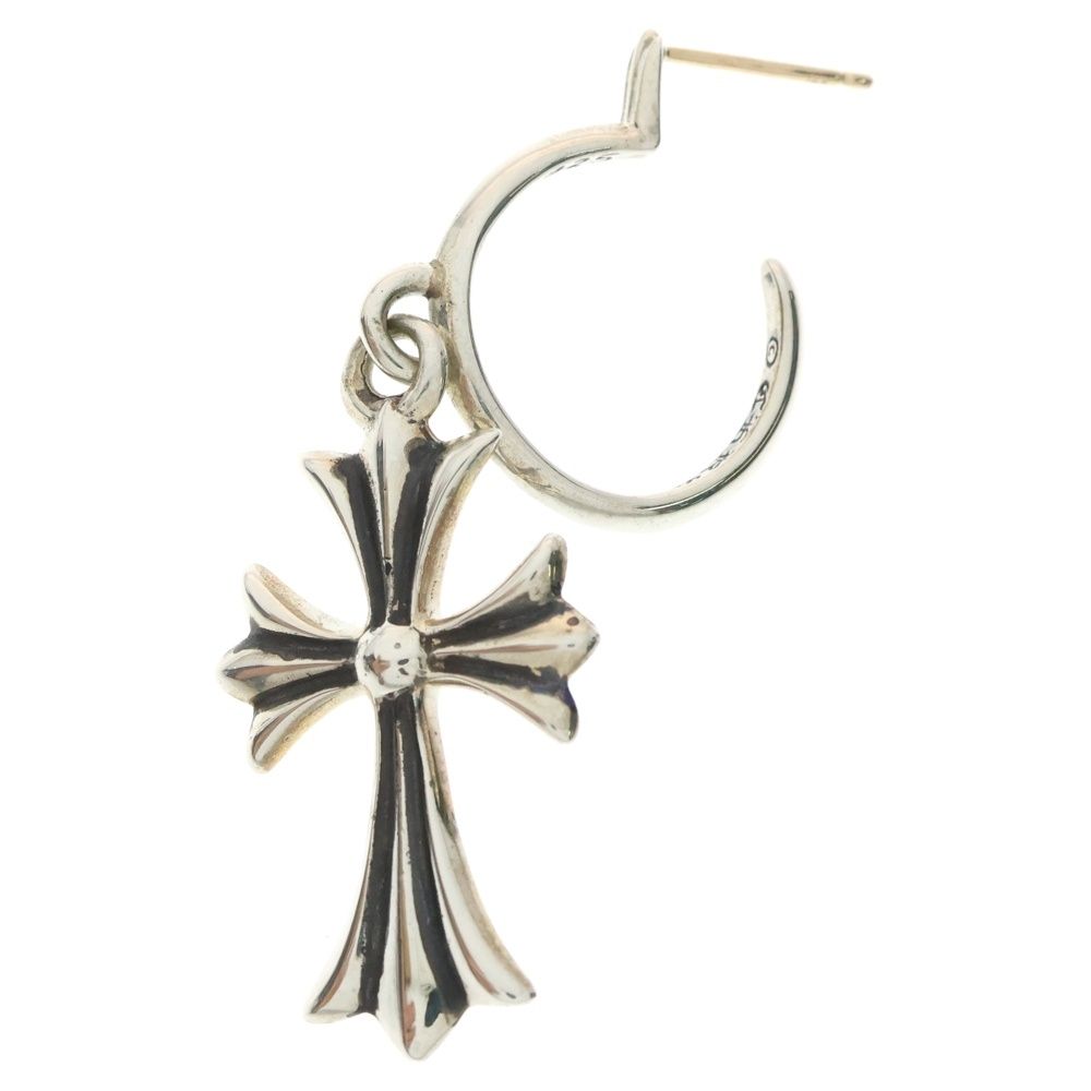 CHROME HEARTS クロムハーツ TINY CH CROSS タイニーCHクロス フープピアス シルバー BCA115 キャッチ無