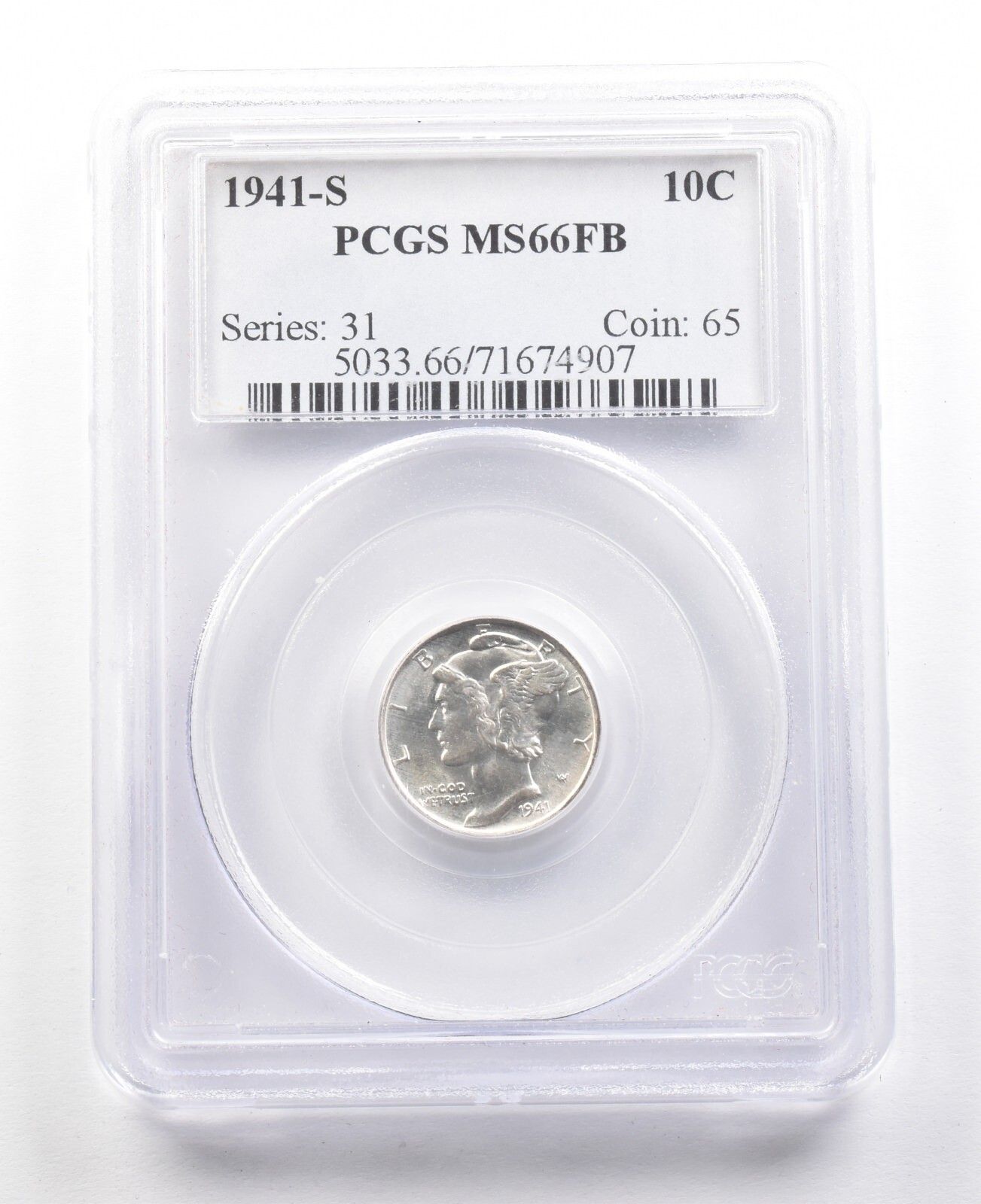 未流通 1941年-S サンフランシスコ造幣局 シルバー マーキュリーダイム銀貨 未流通 1941年-S サンフランシスコ造幣局 シルバー マーキュリー