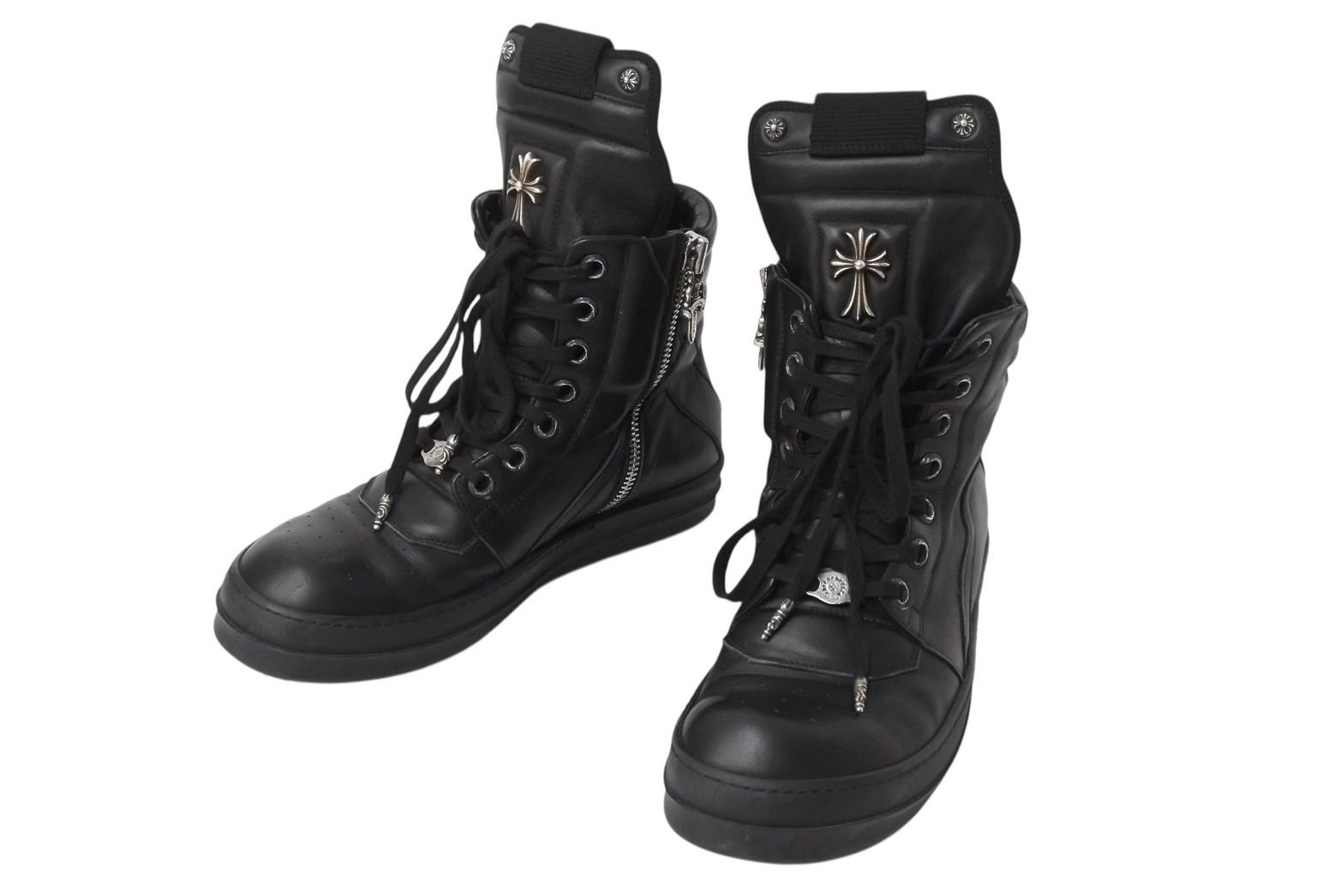 CHROME ブラック スニーカー 9.5 (W 11) CHROME HEARTS クロムハーツ × RICK OWENS リックオウエンス