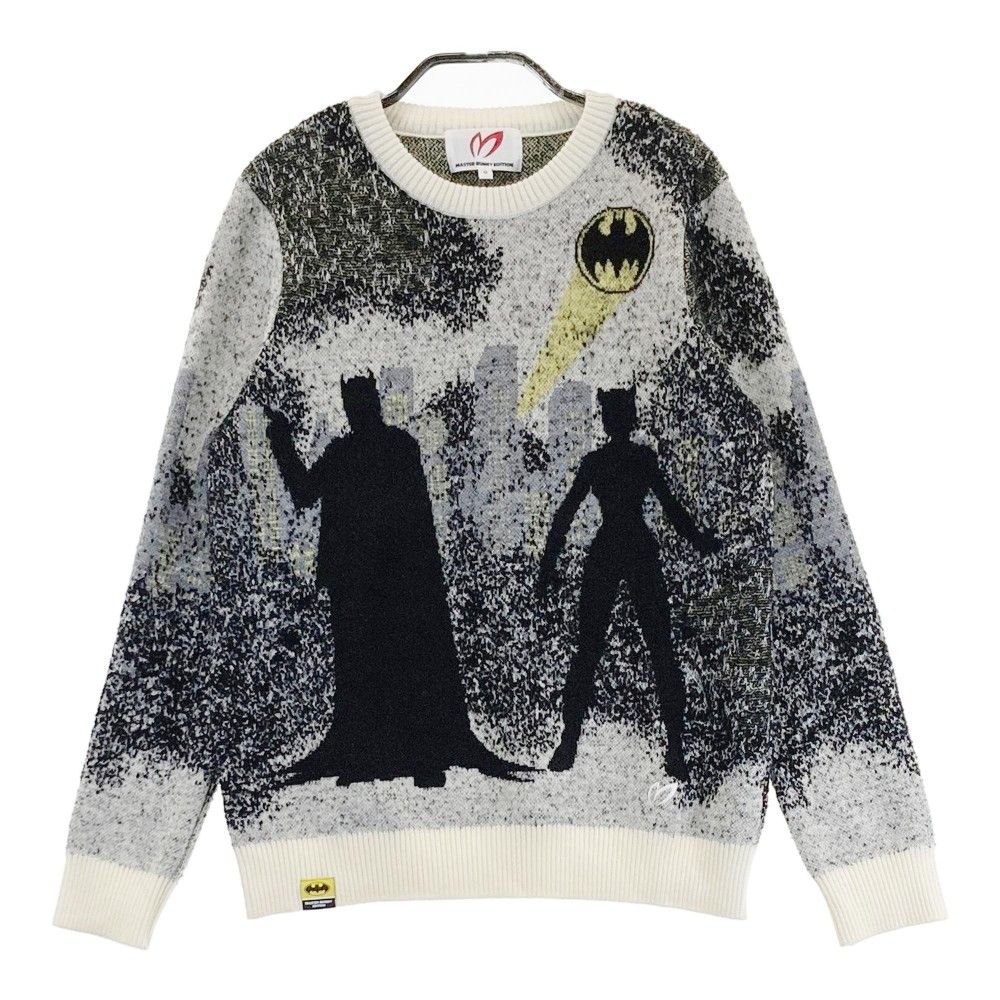 サイズ：0 MASTER BUNNY EDITION マスターバニーエディション ×BATMAN ウール混 ニットセーター 総柄 ホワイト系 [240101318091] ゴルフウェア レディース ストスト