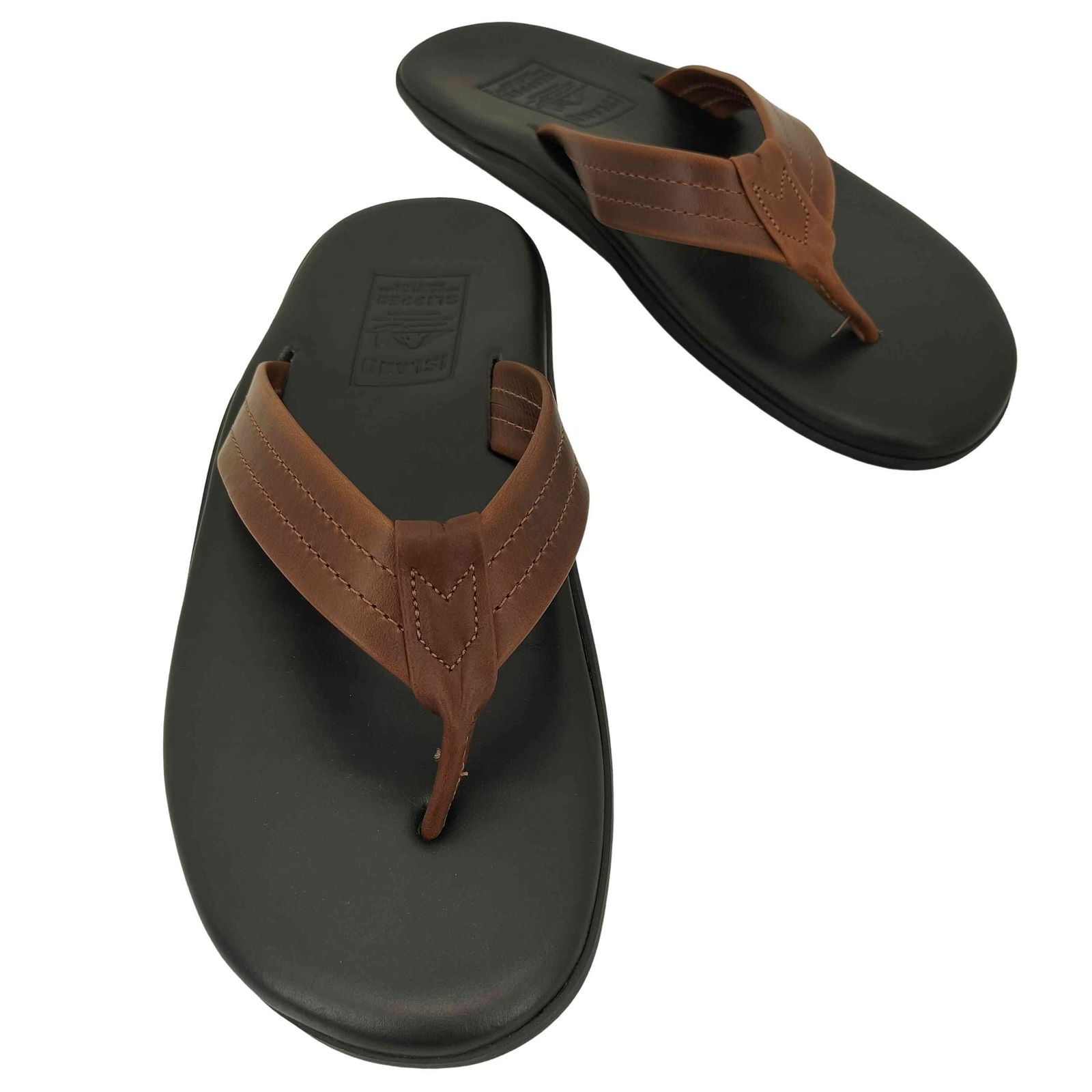 [最終お値下げ]Iアイランドスリッパー/レザーサンダル新品未使用サイズ9 ISLAND SLIPPER × 2nd】ツートーンクロムエクセルレザーサンダル
