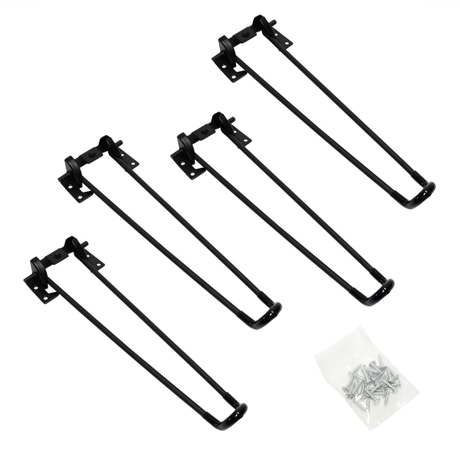 【数量限定】ローテーブル 座卓用 DIY セット 12in 4本 つや消し ブラック 脚 30.5cm テーブル 折り畳み 折りたたみ脚 Signstek