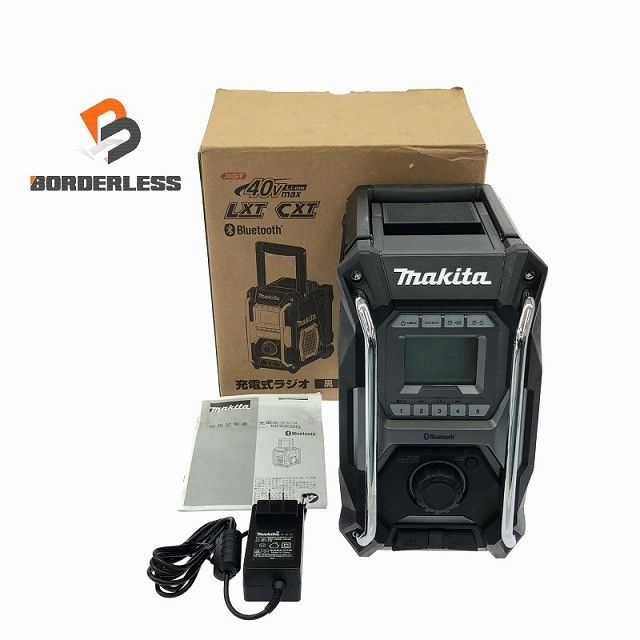 makita マキタ 10.8V 14.4V 18V 40Vmax 100V 充電式ラジオ MR002G 黒 本体 アダプター Bluetooth コードレス 現場ラジオ 116704