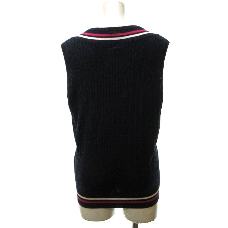 アドミラル Admiral GOLF 美品 ニットベスト Vネック ロゴ
