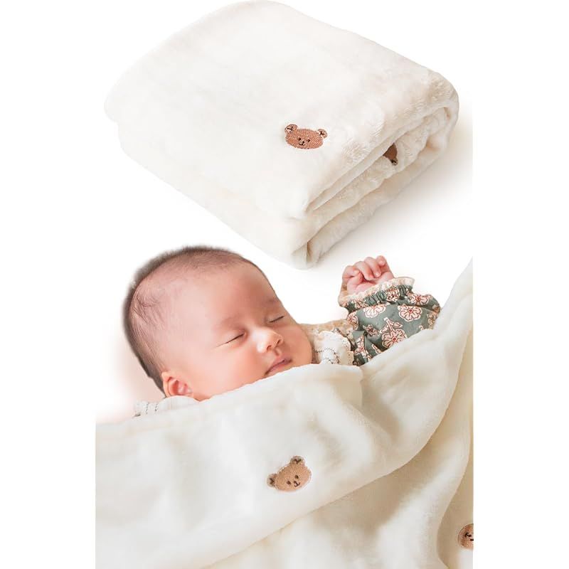 【ベビモに掲載】 コペルタ ベビー毛布 ベビー ブランケット 子供 毛布 【90×130 両面マシュマロフランネル 丸洗い可能 ホルムアルデヒド0.00】 (くま)