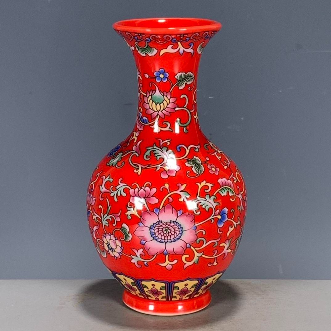 景徳鎮　福景紅　花瓶 景徳鎮 福景紅 花瓶 【公式通販】