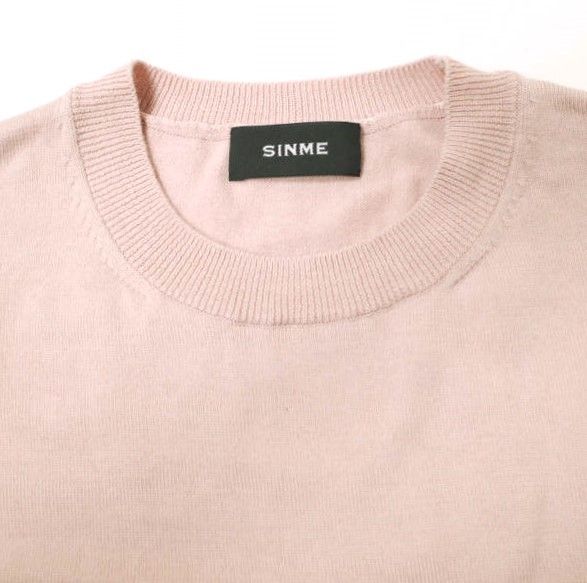 SINME シンメ 日本製 エルボーパッチニット S23AW-10 1 ピンク